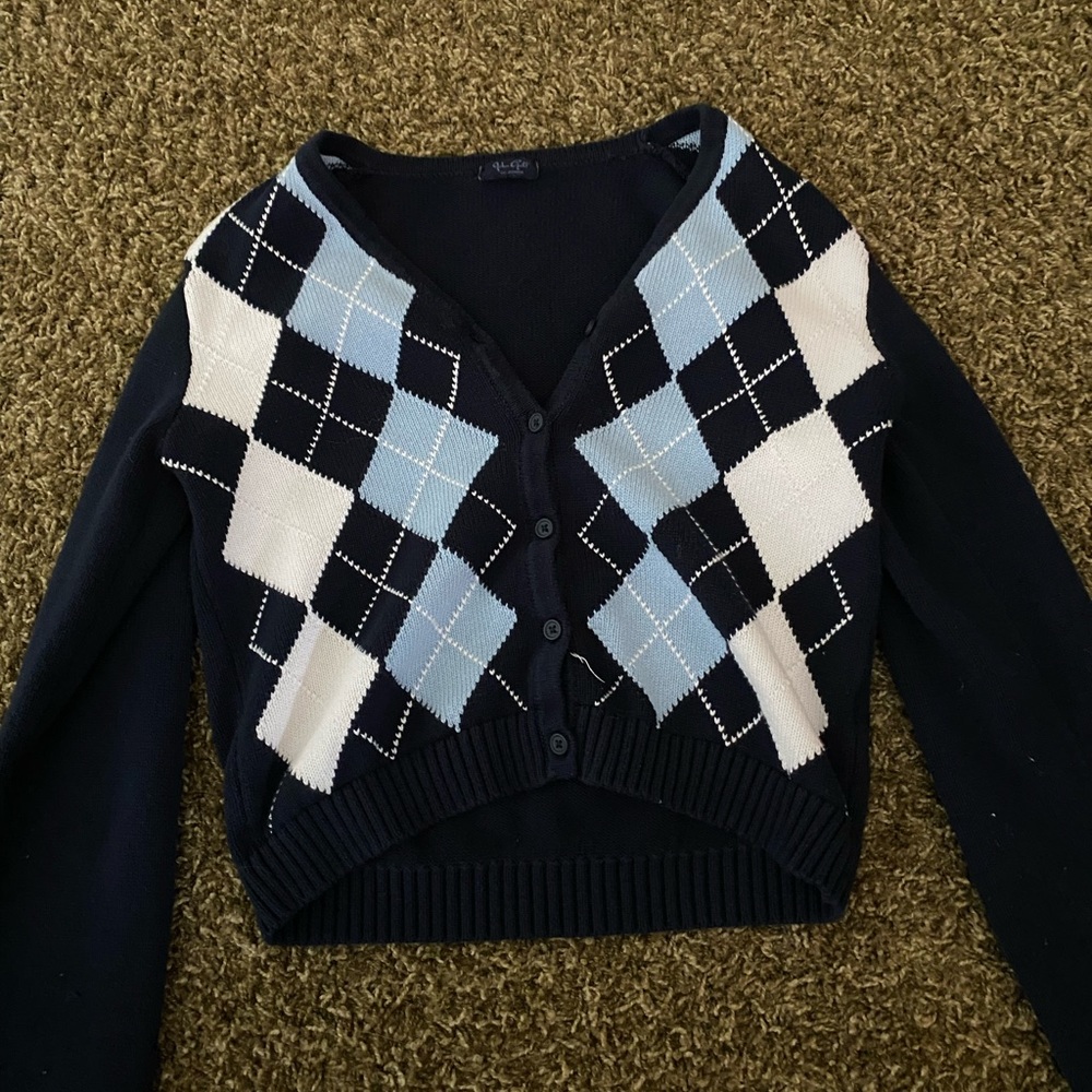 Brandy Melville Argyle Elizabeth Sweater